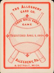 1904 Allegheny Card Company #NNO Shad Barry Back