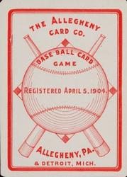 1904 Allegheny Card Company #NNO Dave Brain Back