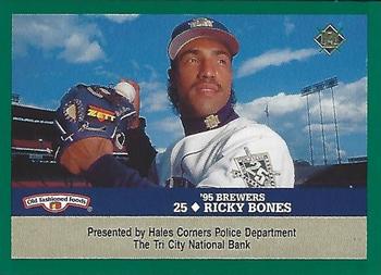 1995 Milwaukee Brewers Police - Hales Corners Police Department, Tri City National Bank #NNO Ricky Bones Front