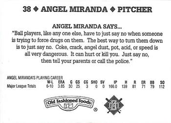 1995 Milwaukee Brewers Police - Hales Corners Police Department, Tri City National Bank #NNO Angel Miranda Back