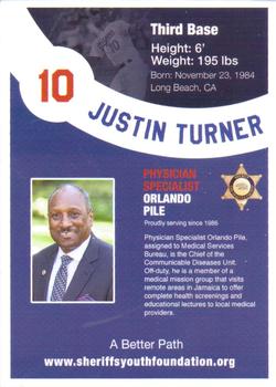 2015 Los Angeles Dodgers Sheriff's Department #NNO Justin Turner Back