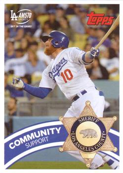2015 Los Angeles Dodgers Sheriff's Department #NNO Justin Turner Front