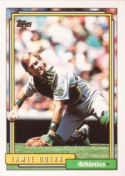 1992 Topps #19 Jamie Quirk Front