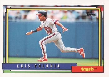 1992 Topps #37 Luis Polonia Front