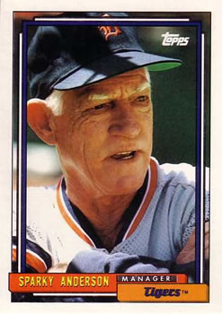 1992 Topps #381 Sparky Anderson Front
