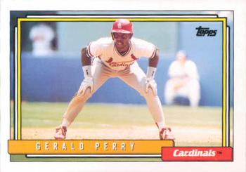 1992 Topps #498 Gerald Perry Front