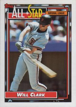 1992 Topps #386 Will Clark Front
