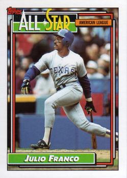 1992 Topps #398 Julio Franco Front