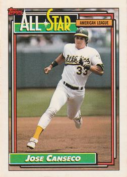 1992 Topps #401 Jose Canseco Front