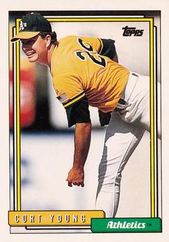 1992 Topps #704 Curt Young Front