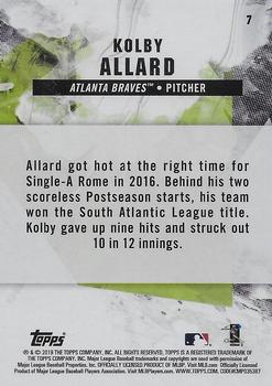 2019 Topps Fire #7 Kolby Allard Back