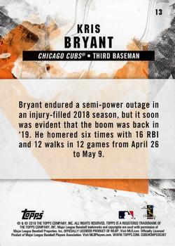 2019 Topps Fire #13 Kris Bryant Back