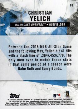 2019 Topps Fire #18 Christian Yelich Back