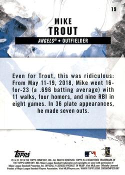 2019 Topps Fire #19 Mike Trout Back