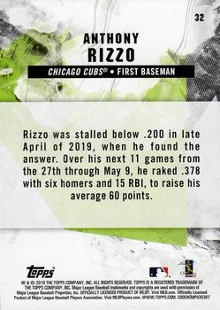 2019 Topps Fire #32 Anthony Rizzo Back