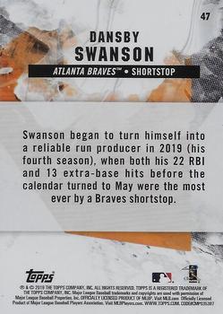 2019 Topps Fire #47 Dansby Swanson Back