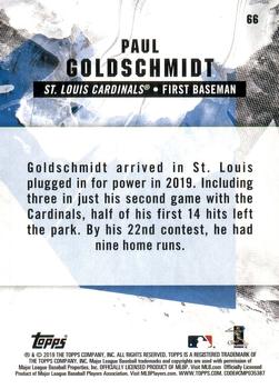 2019 Topps Fire #66 Paul Goldschmidt Back