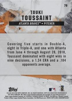 2019 Topps Fire #79 Touki Toussaint Back