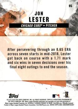 2019 Topps Fire #95 Jon Lester Back
