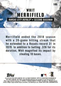 2019 Topps Fire #105 Whit Merrifield Back