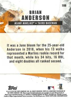 2019 Topps Fire #108 Brian Anderson Back