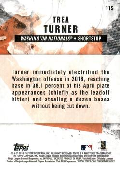 2019 Topps Fire #115 Trea Turner Back