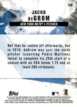 2019 Topps Fire #158 Jacob deGrom Back