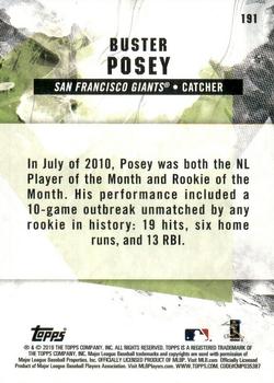 2019 Topps Fire #191 Buster Posey Back