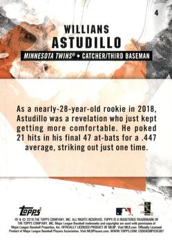 2019 Topps Fire - Gold Minted #4 Willians Astudillo Back