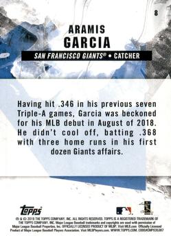 2019 Topps Fire - Gold Minted #8 Aramis Garcia Back