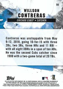 2019 Topps Fire - Gold Minted #10 Willson Contreras Back
