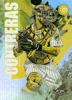 2019 Topps Fire - Gold Minted #10 Willson Contreras Front