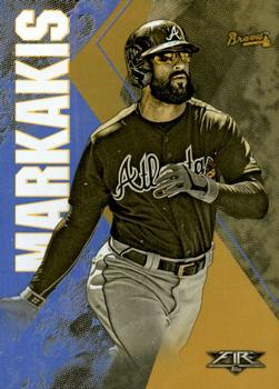 2019 Topps Fire - Gold Minted #12 Nick Markakis Front
