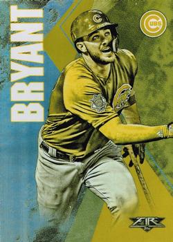 2019 Topps Fire - Gold Minted #13 Kris Bryant Front