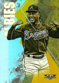 2019 Topps Fire - Gold Minted #17 Ozzie Albies Front