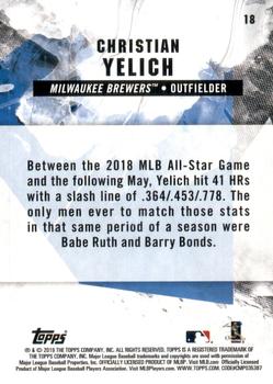 2019 Topps Fire - Gold Minted #18 Christian Yelich Back