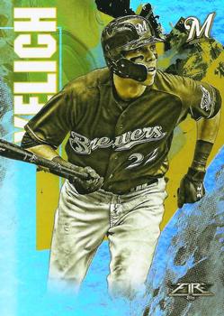 2019 Topps Fire - Gold Minted #18 Christian Yelich Front