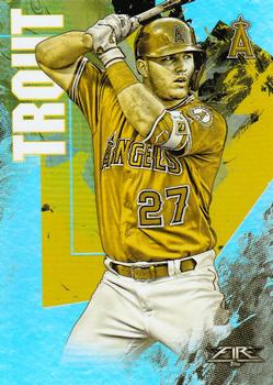 2019 Topps Fire - Gold Minted #19 Mike Trout Front