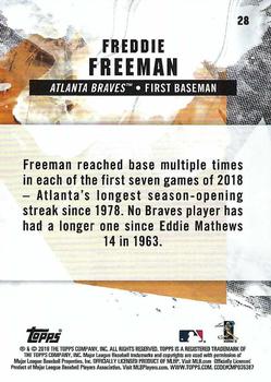 2019 Topps Fire - Gold Minted #28 Freddie Freeman Back