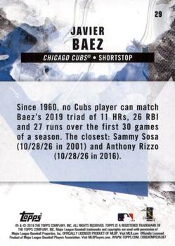 2019 Topps Fire - Gold Minted #29 Javier Baez Back