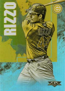 2019 Topps Fire - Gold Minted #32 Anthony Rizzo Front