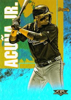 2019 Topps Fire - Gold Minted #37 Ronald Acuña Jr. Front