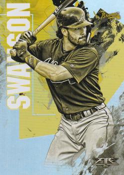 2019 Topps Fire - Gold Minted #47 Dansby Swanson Front