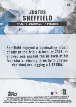 2019 Topps Fire - Gold Minted #50 Justus Sheffield Back