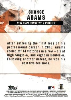 2019 Topps Fire - Gold Minted #57 Chance Adams Back