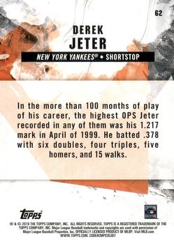 2019 Topps Fire - Gold Minted #62 Derek Jeter Back