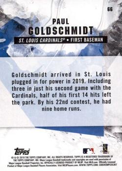 2019 Topps Fire - Gold Minted #66 Paul Goldschmidt Back