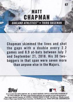 2019 Topps Fire - Gold Minted #67 Matt Chapman Back