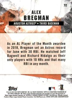2019 Topps Fire - Gold Minted #72 Alex Bregman Back