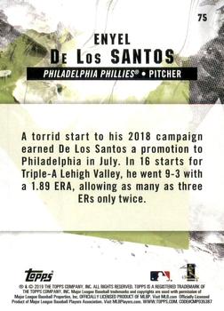 2019 Topps Fire - Gold Minted #75 Enyel De Los Santos Back